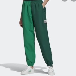 adidas green track pants